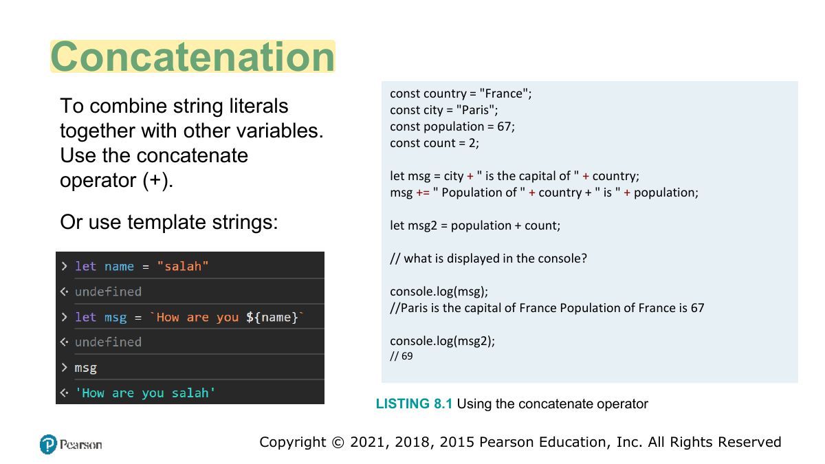 Slide 18: Concatenation