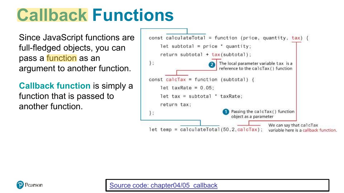 Slide 45: Callback Functions