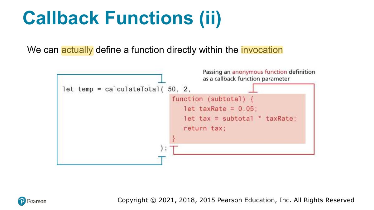 Slide 48: Callback Functions (ii)