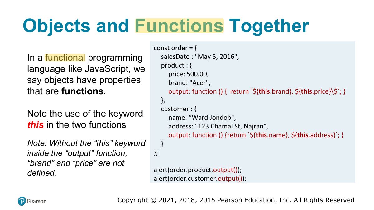 Slide 49: Objects and Functions Together