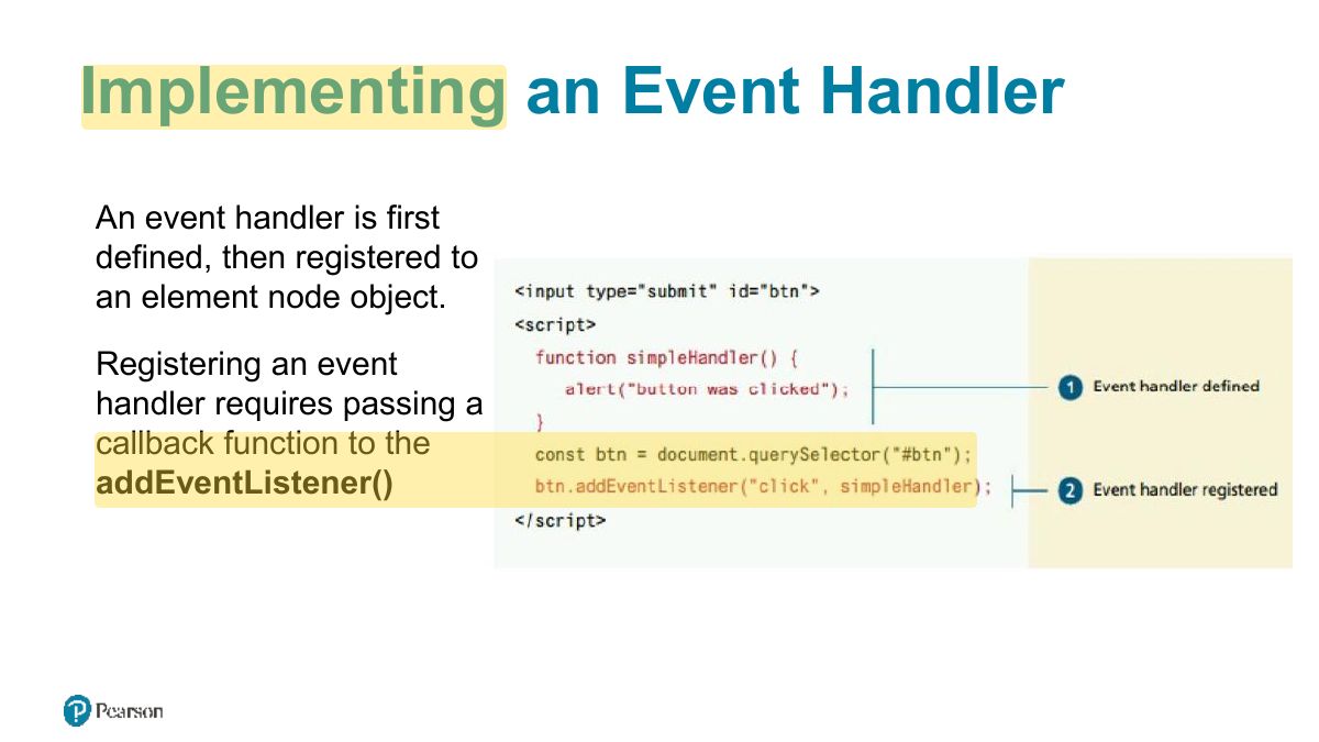 Slide 25: Implementing an Event Handler
