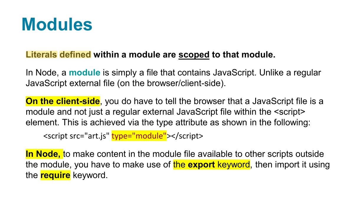 Slide 6: Modules