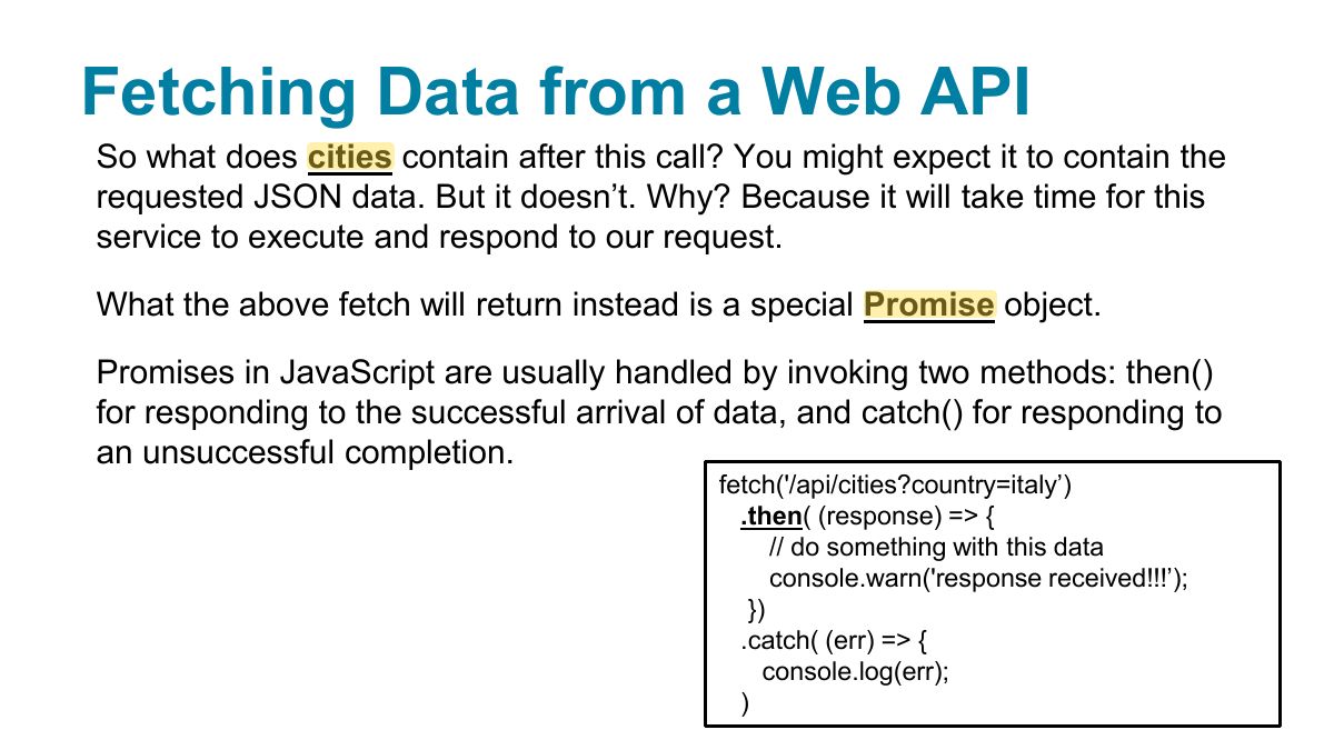 Slide 26: Fetching Data from a Web API