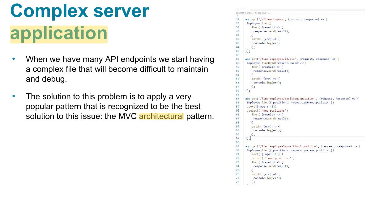 Slide 3: Complex server application