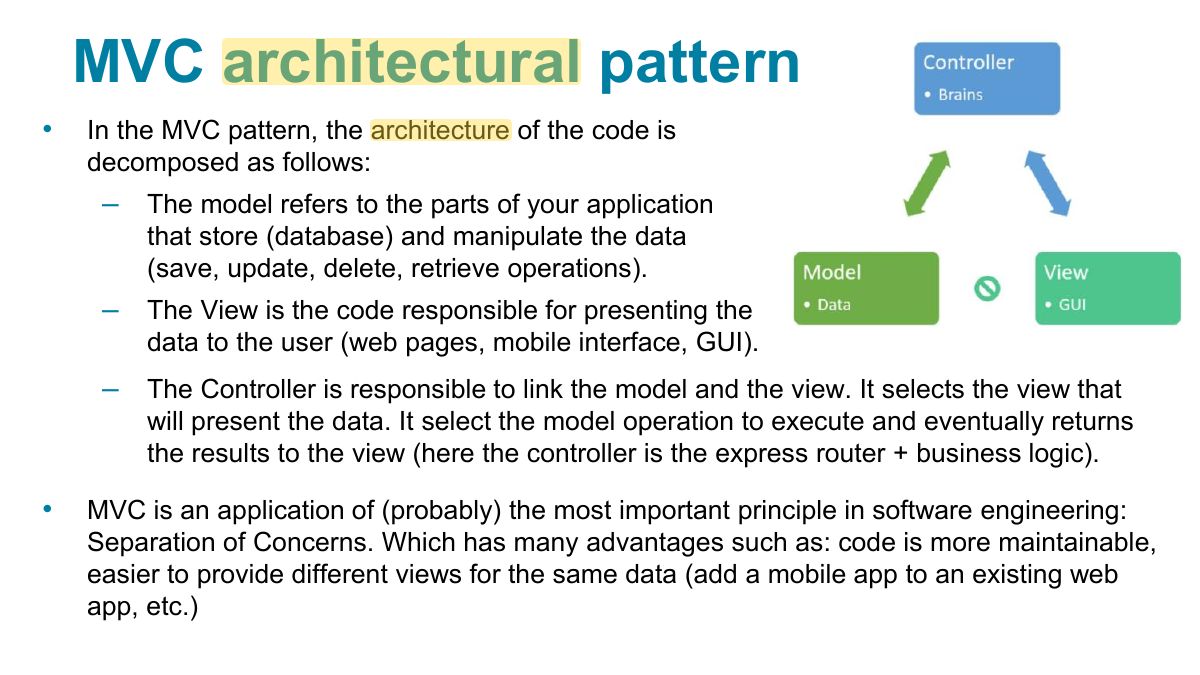 Slide 4: MVC architectural pattern