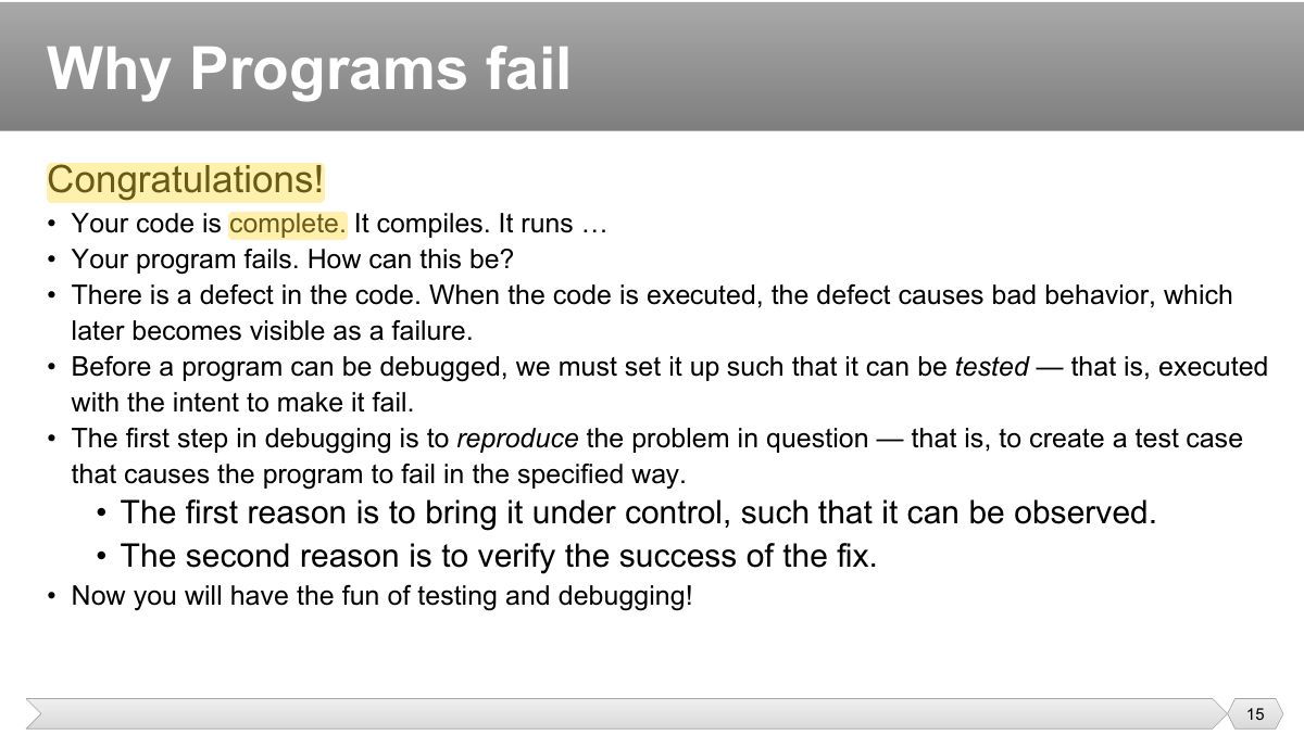 Slide 15: Congratulations!