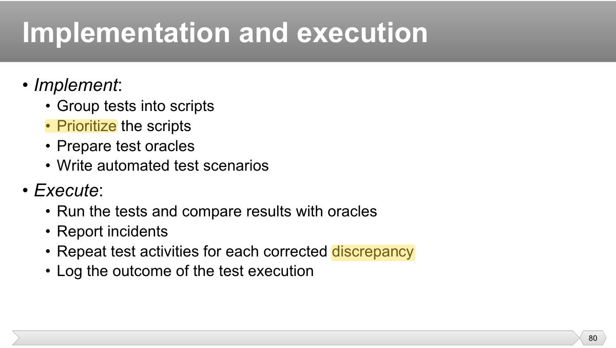 Slide 80: • Implement :