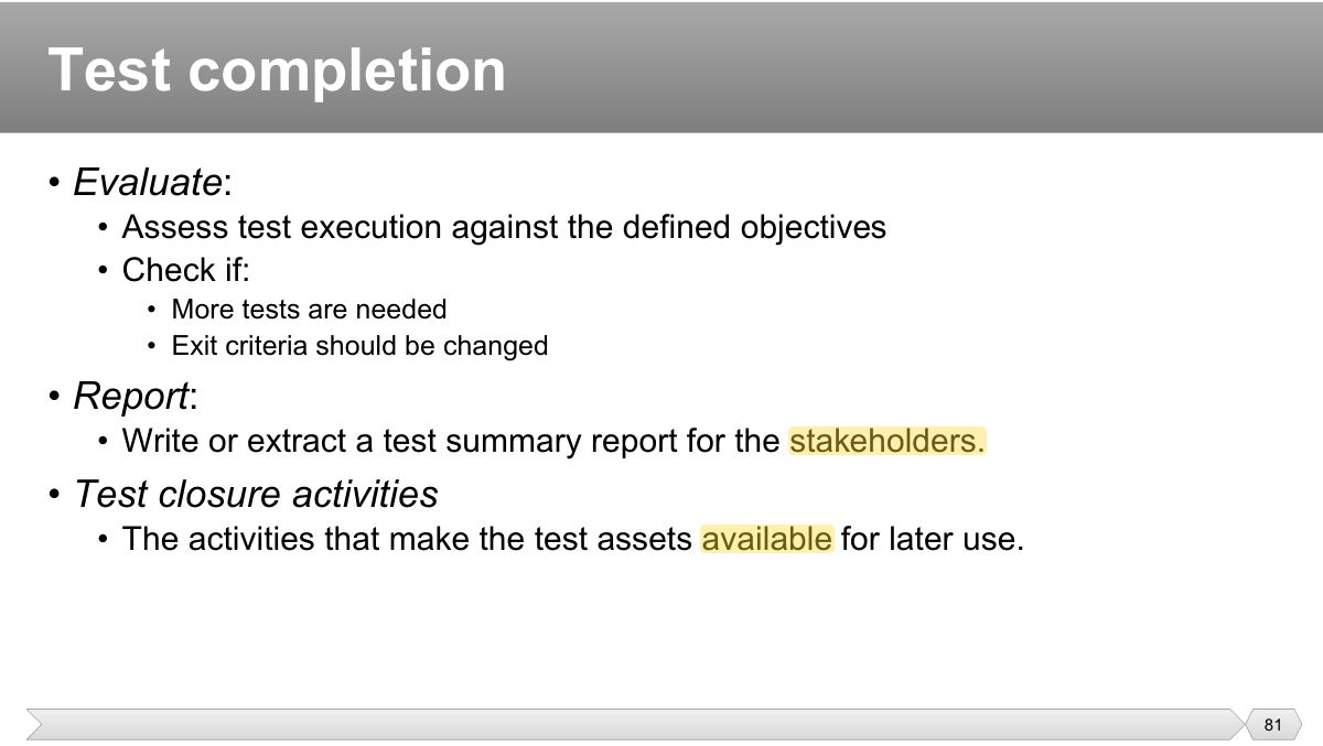 Slide 81: • Evaluate :