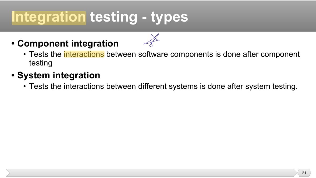 Slide 21: • Component integration
