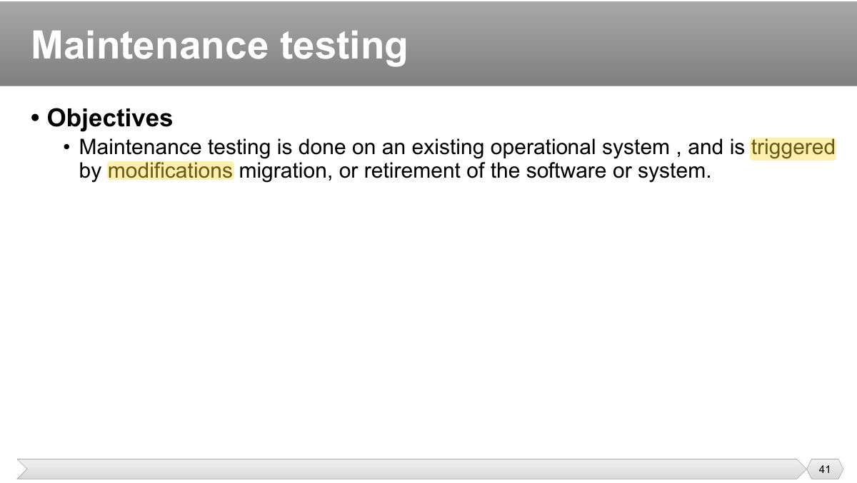 Slide 41: • Objectives