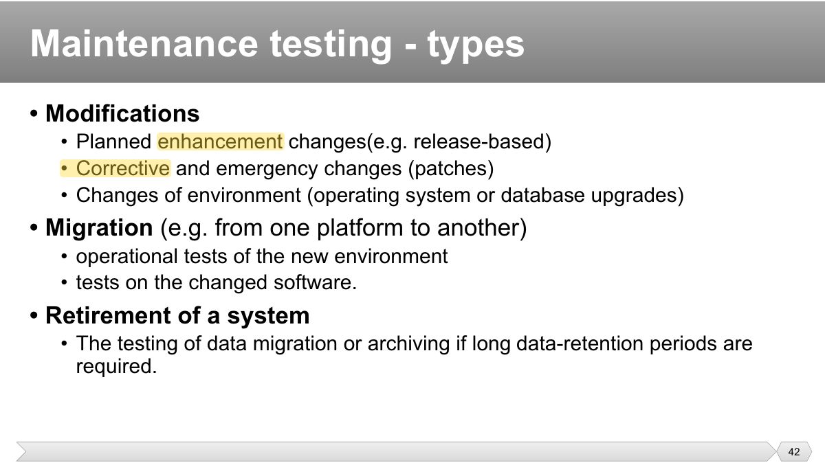 Slide 42: • Modifications
