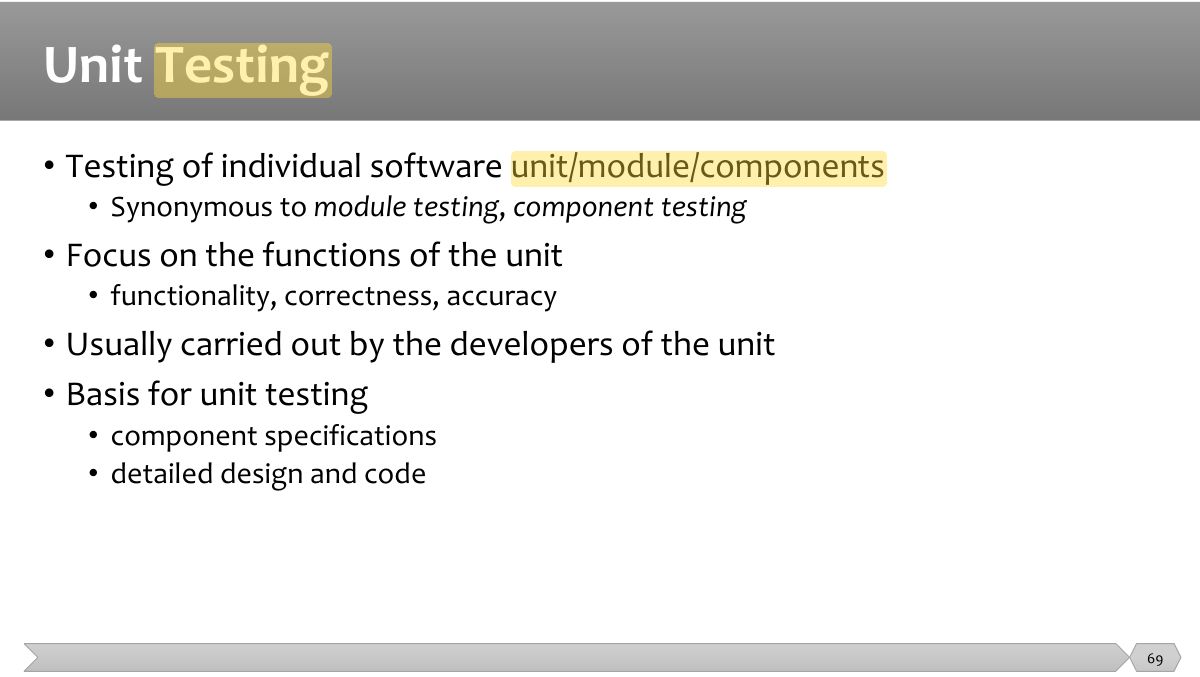 Slide 69: •  