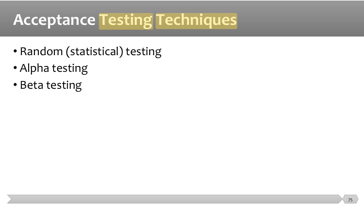 Slide 75: •   • 