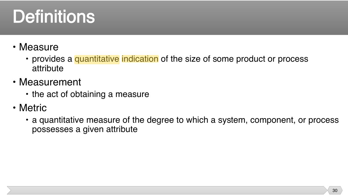 Slide 30: • Measure