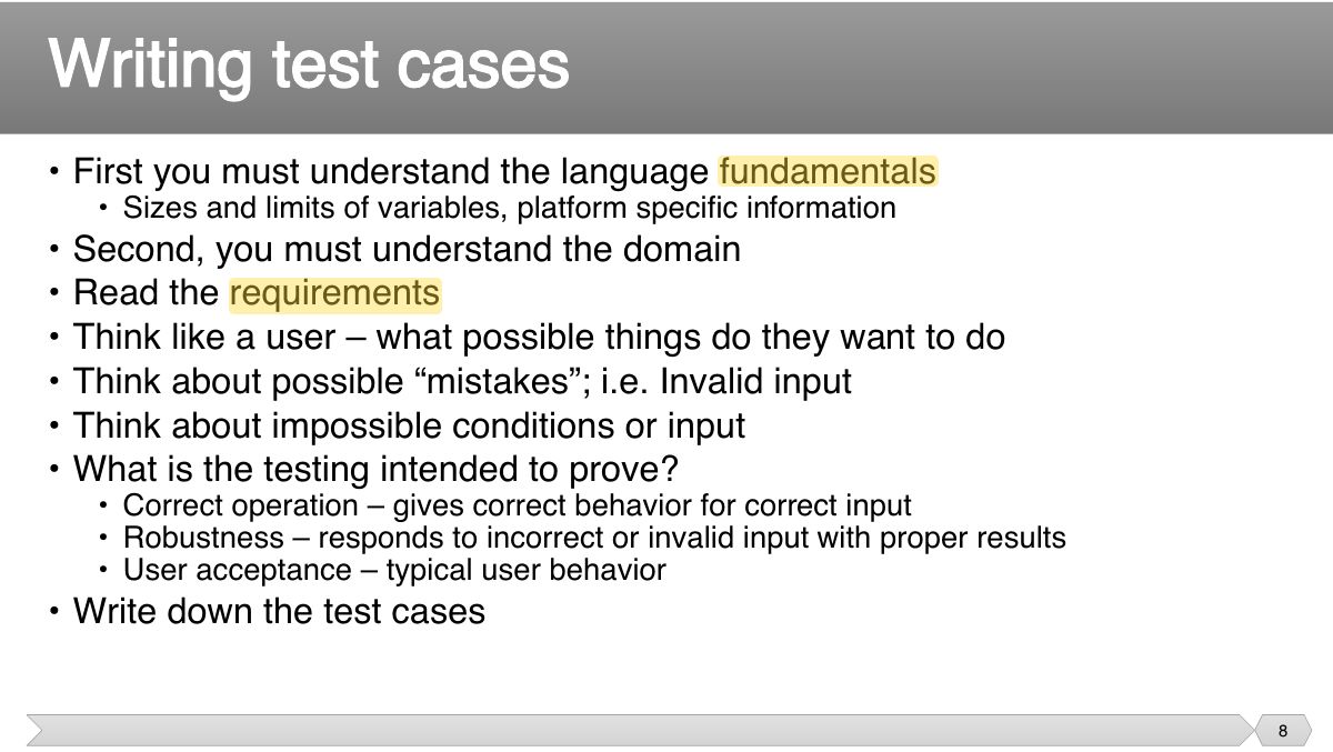 Slide 8: • First you must understand the language fundamentals