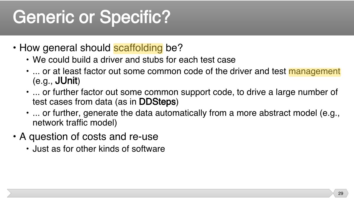 Slide 29: • How general should scaffolding be?