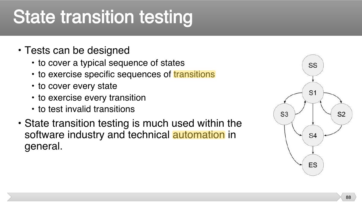 Slide 88: • Tests can be designed
