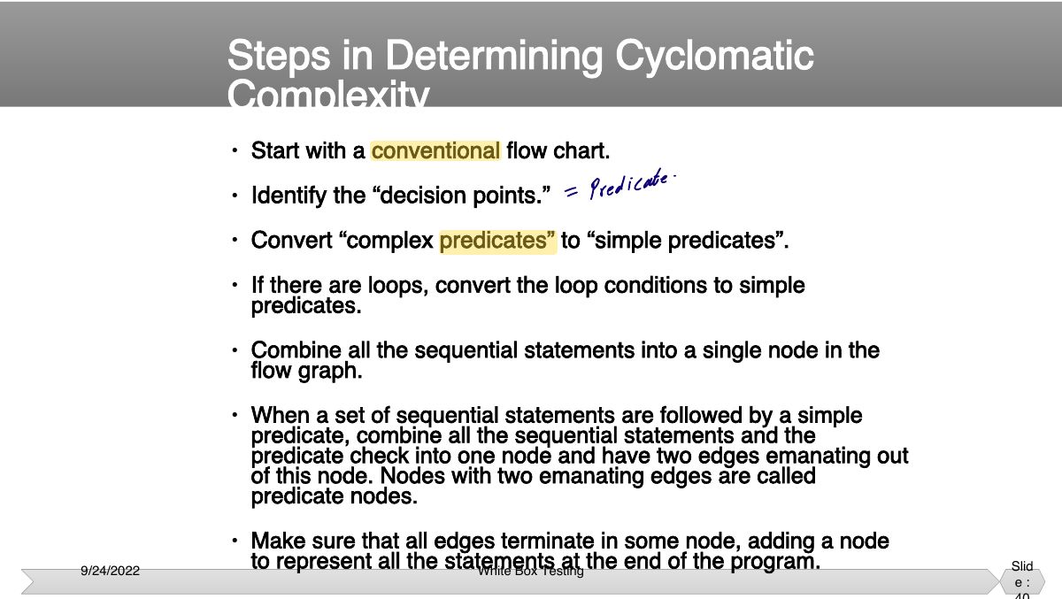 Slide 40: • Start with a conventional flow chart.