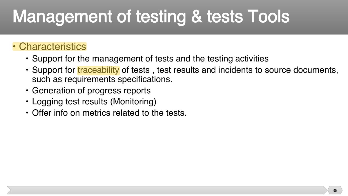 Slide 39: • Characteristics
