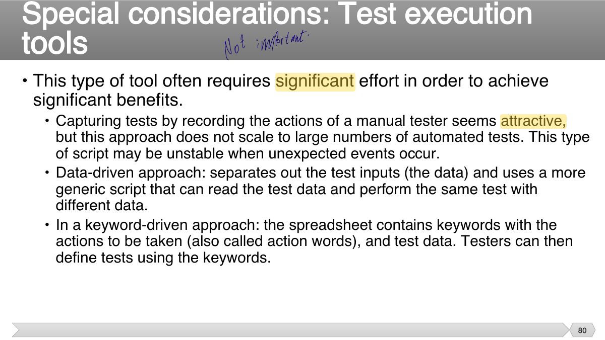 Slide 80: • This type of tool often requires significant effort in order to achieve significant benefits.
