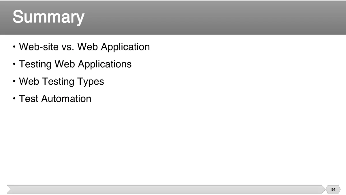 Slide 34: • Web-site vs. Web Application