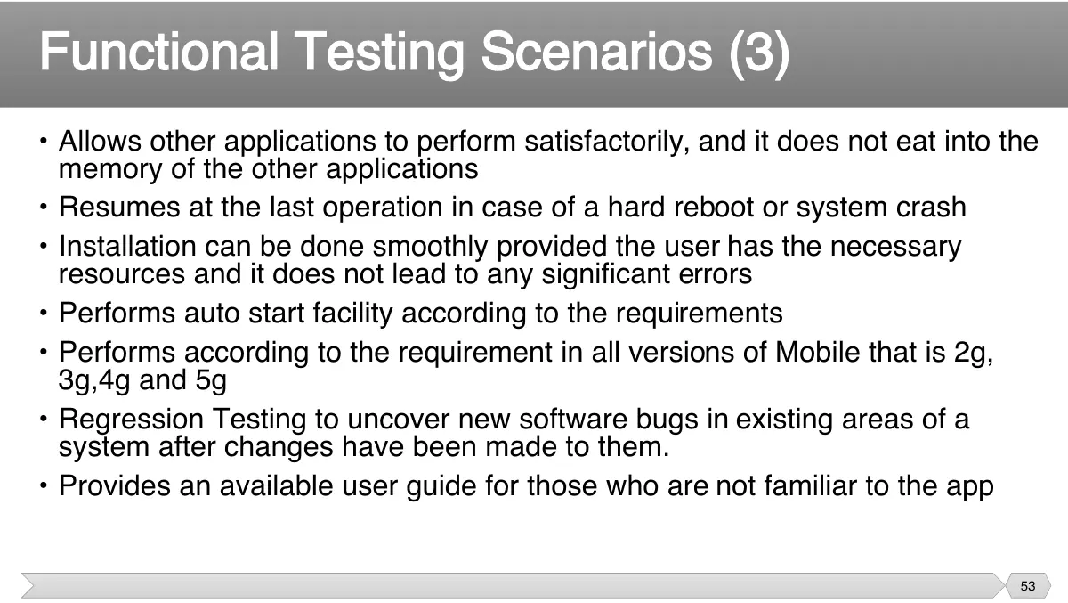 Slide 53: • Allows other applications to perform satisfactorily, and it does not eat into the memory of the other applications