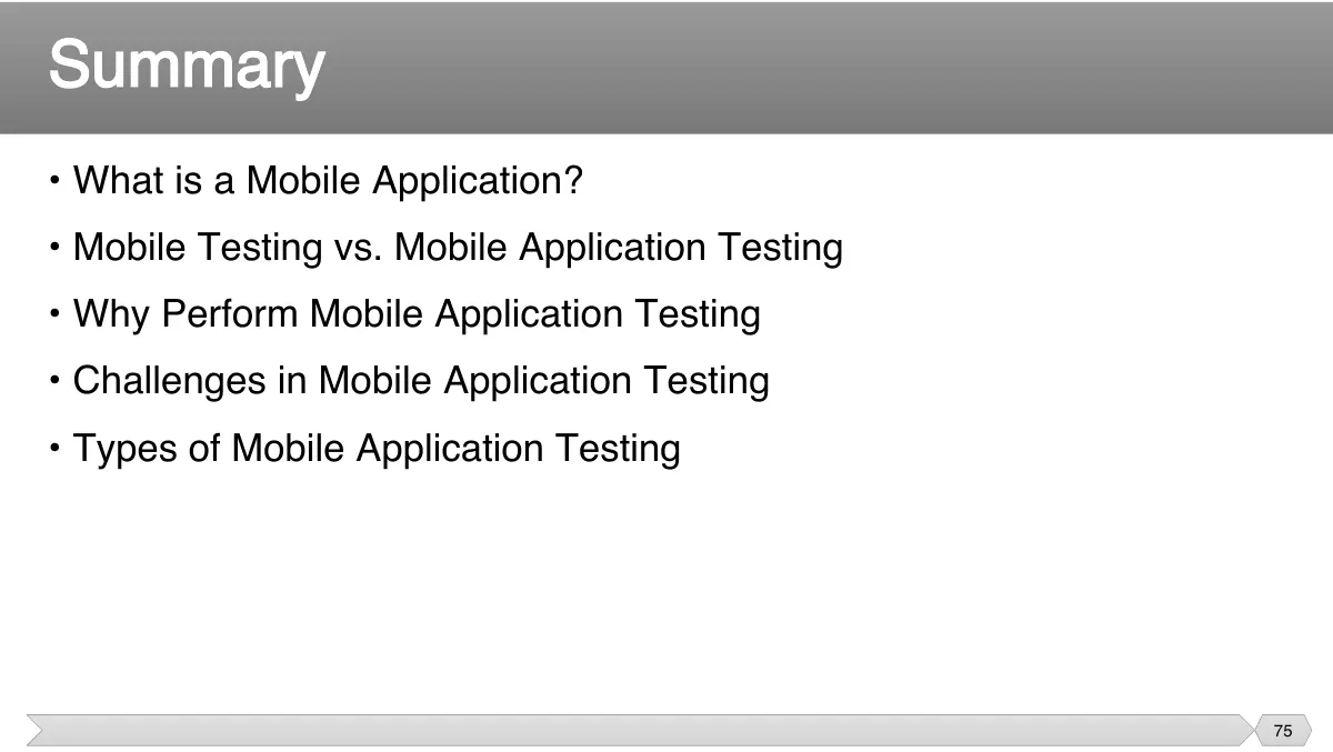 Slide 75: • What is a Mobile Application?