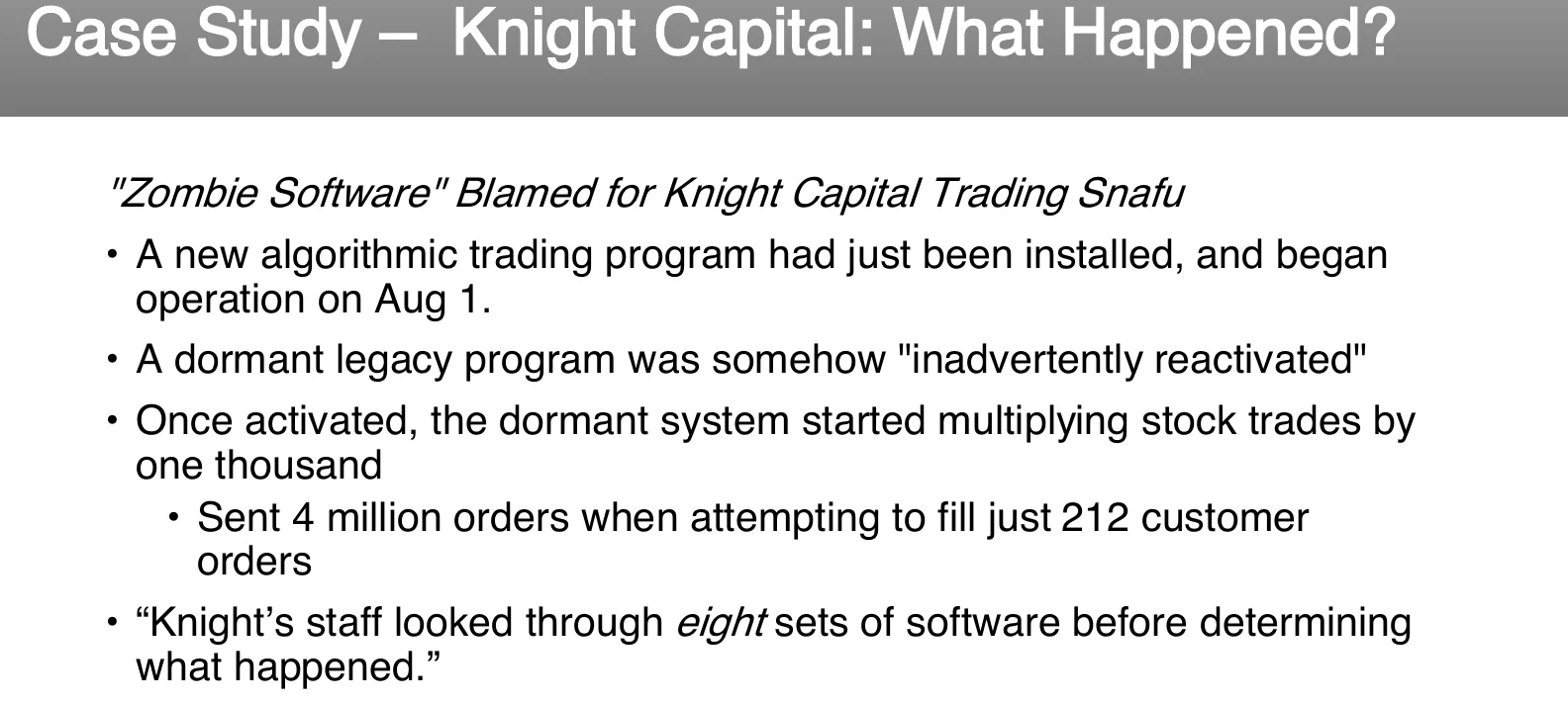 Knight Capital: what happened.