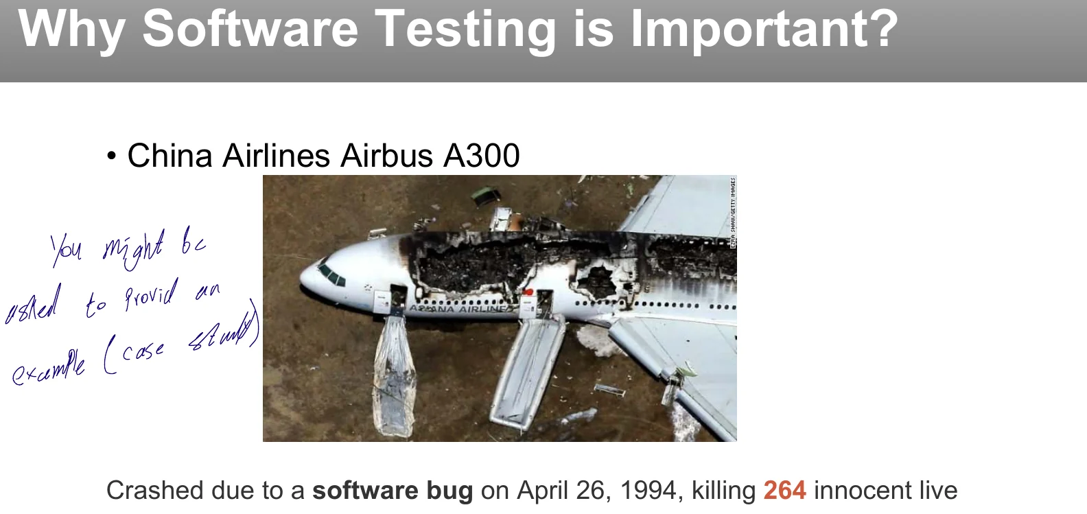 Why testing matters: China Airlines A300.