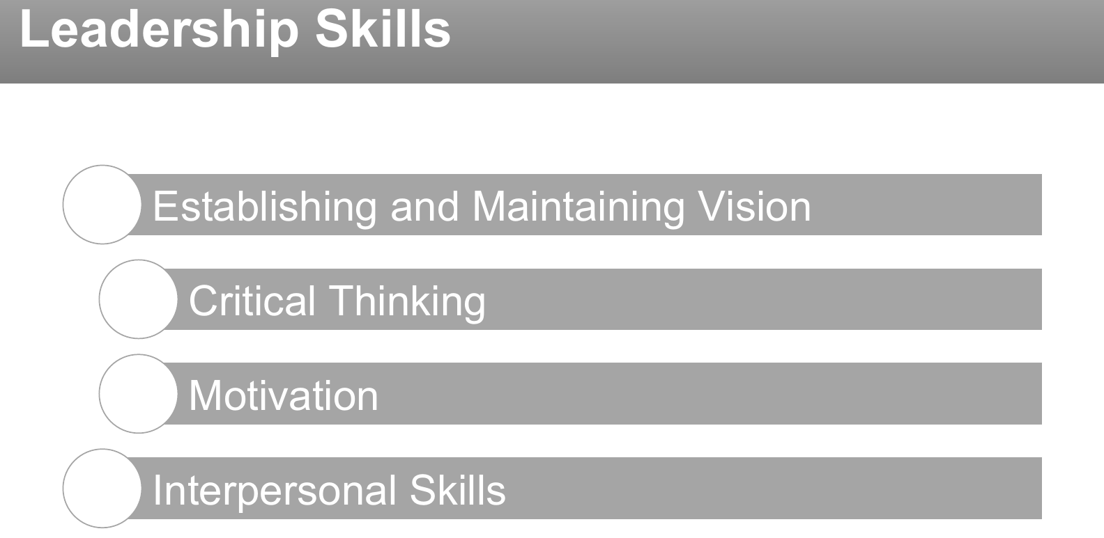 The leadership skills a project team needs.