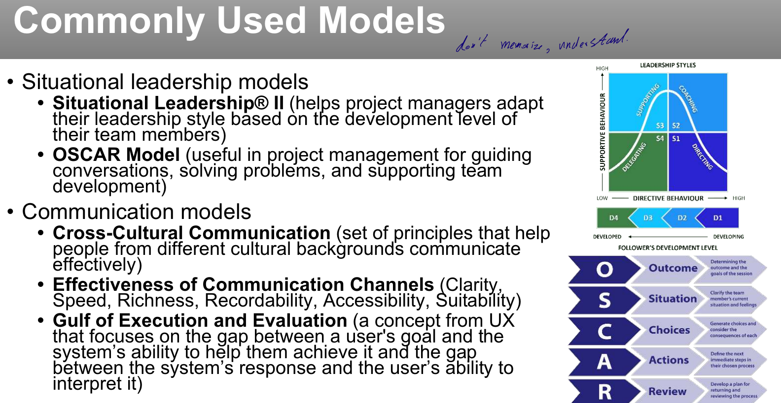 Situational leadership models.