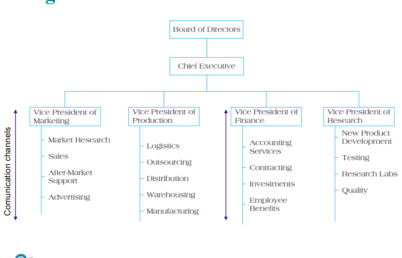 Figure 2.4: a functional organization grouped by department.